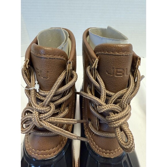 JBU Maplewood Girls/Boys Navy/Tan Waterproof Rubber Duck Boots  Size 12 New - Picture 10 of 13
